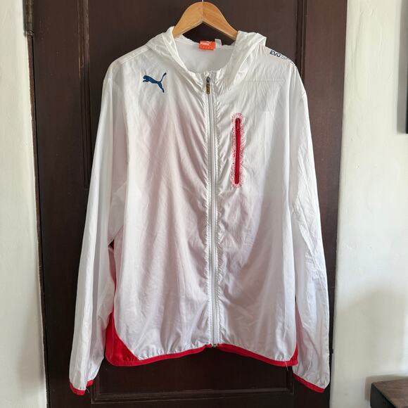 PUMA | MENS evoSPEED Performance Jacket Windbreaker WHITE-RIBBON Size XL - Picture 2 of 6